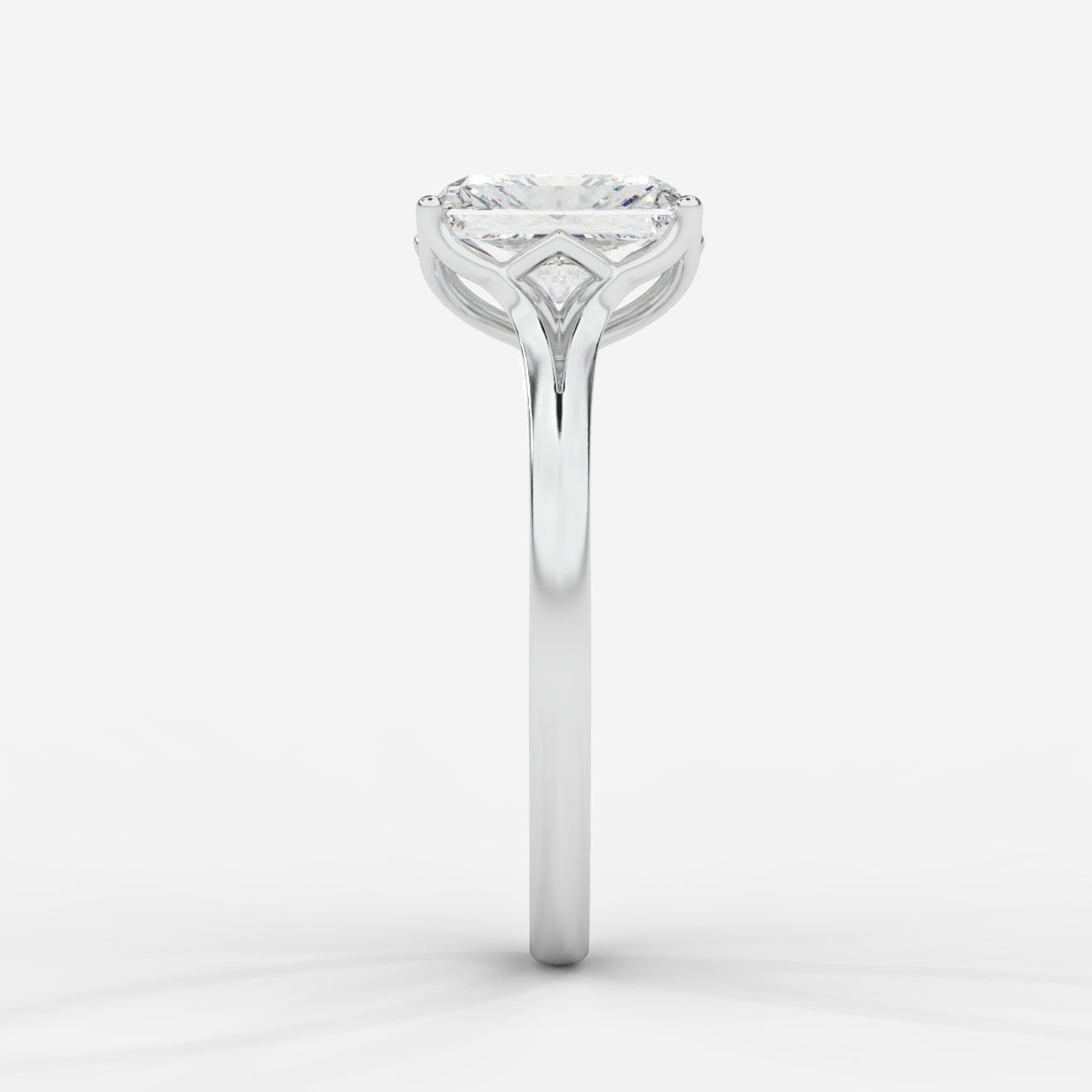Hayley Tulip Cathedral Solitaire - Radiant - AYKA JEWELS