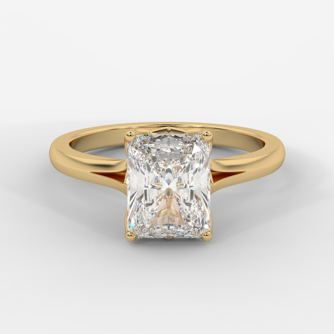 Hayley Tulip Cathedral Solitaire - Radiant - AYKA JEWELS