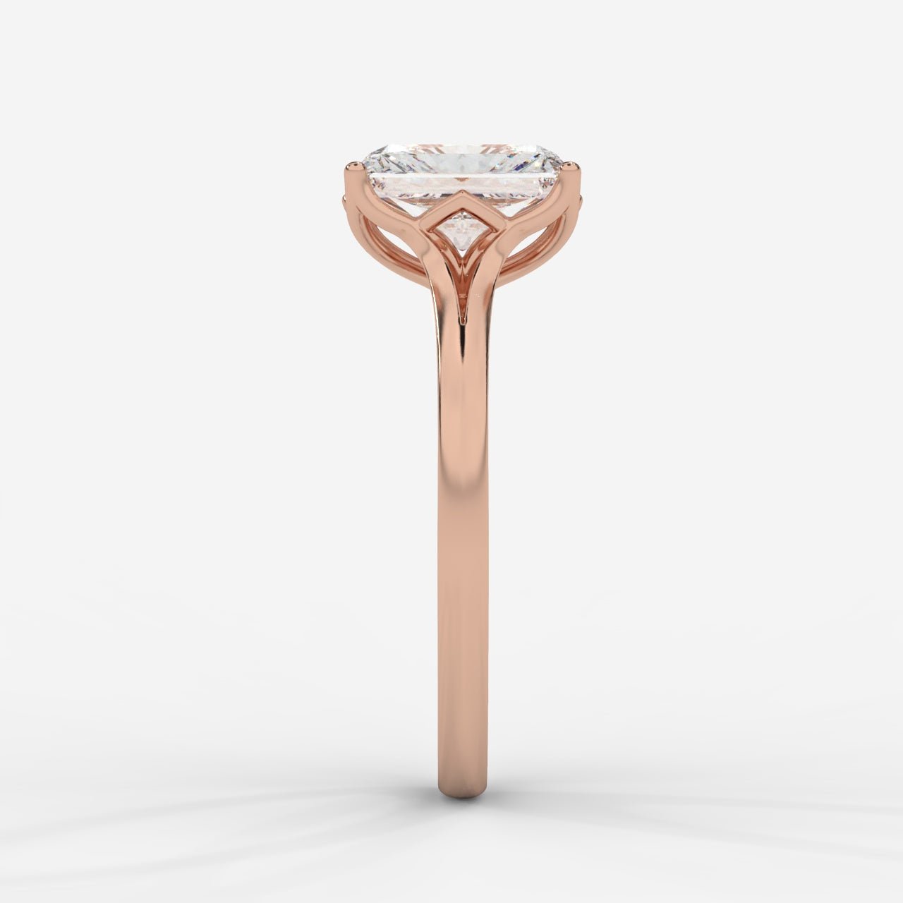 Hayley Tulip Cathedral Solitaire - Radiant - AYKA JEWELS