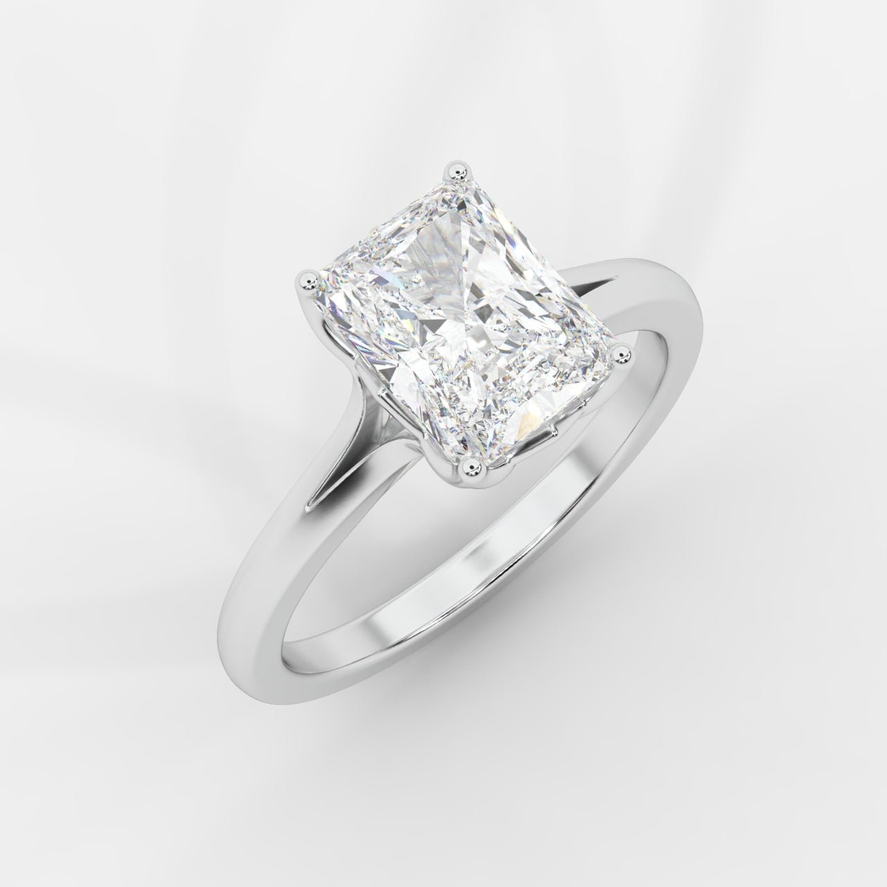 Hayley Tulip Cathedral Solitaire - Radiant - AYKA JEWELS