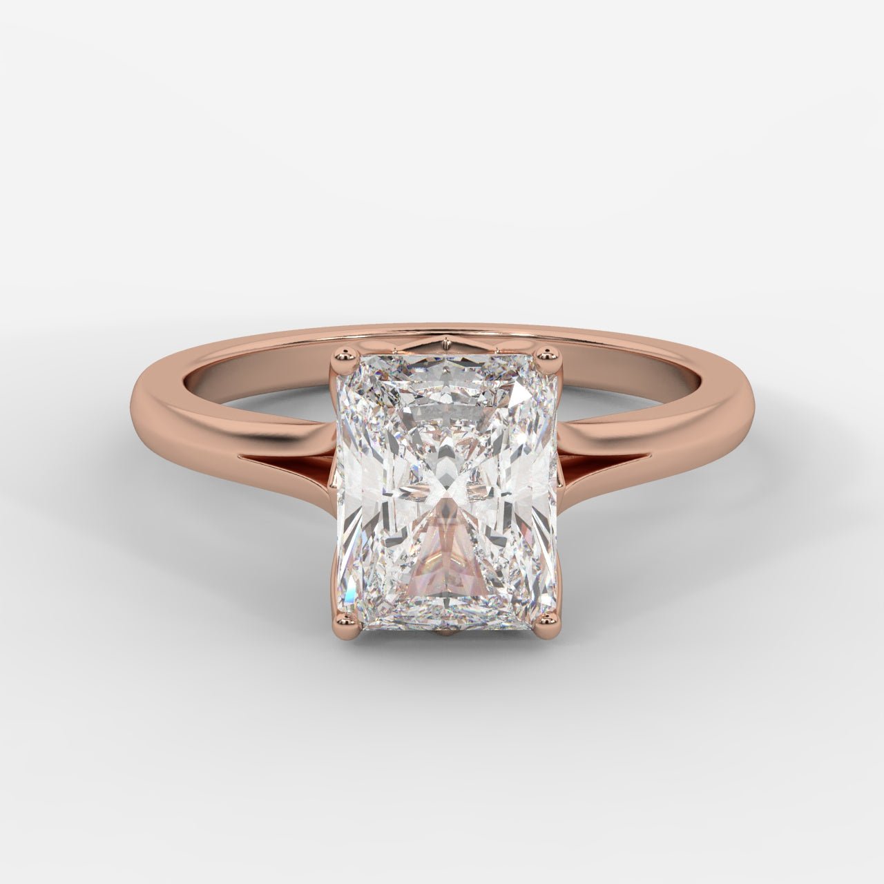 Hayley Tulip Cathedral Solitaire - Radiant - AYKA JEWELS