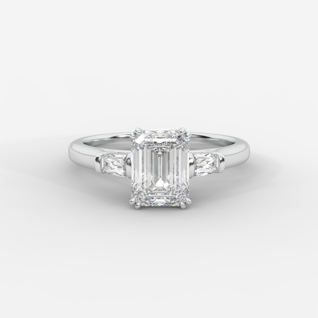 Helena Three - Stone Ring - Emerald - AYKA JEWELS
