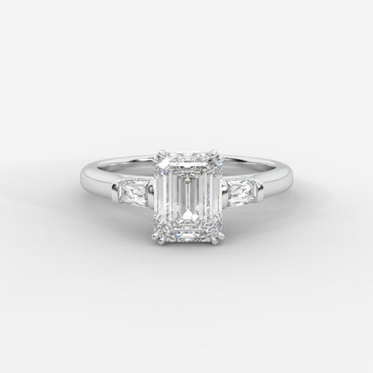 Helena Three - Stone Ring - Emerald - AYKA JEWELS