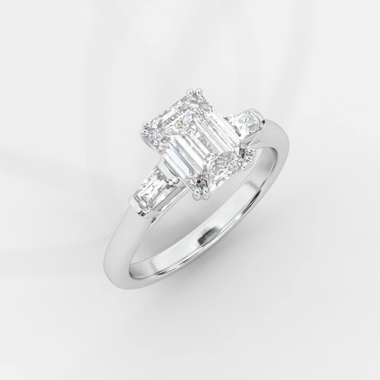 Helena Three - Stone Ring - Emerald - AYKA JEWELS