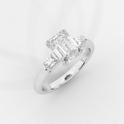 Helena Three - Stone Ring - Emerald - AYKA JEWELS