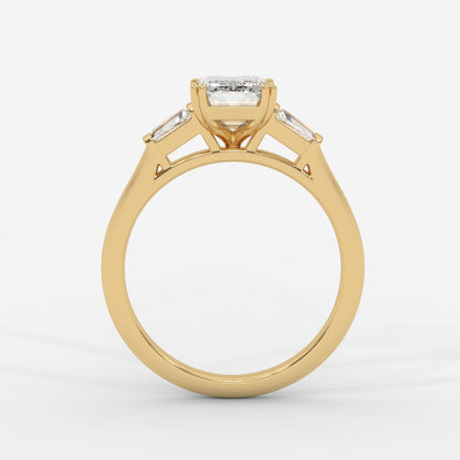 Helena Three - Stone Ring - Emerald - AYKA JEWELS