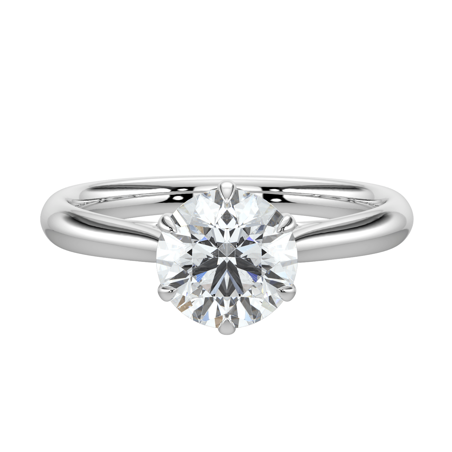 Isla Brilliant Diamond Solitaire Ring - Round - AYKA JEWELS