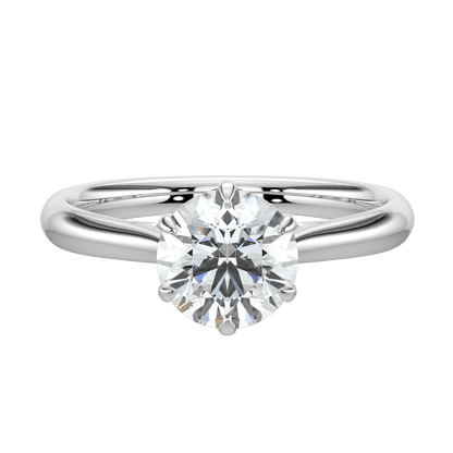 Isla Brilliant Diamond Solitaire Ring - Round - AYKA JEWELS