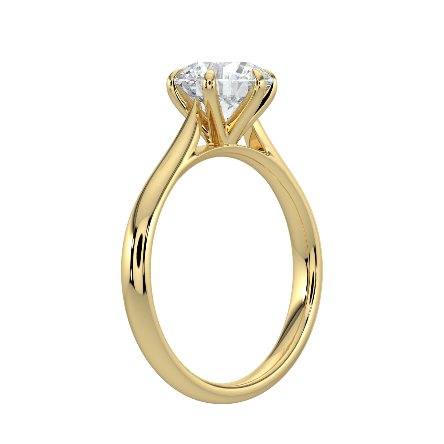 Isla Brilliant Diamond Solitaire Ring - Round - AYKA JEWELS