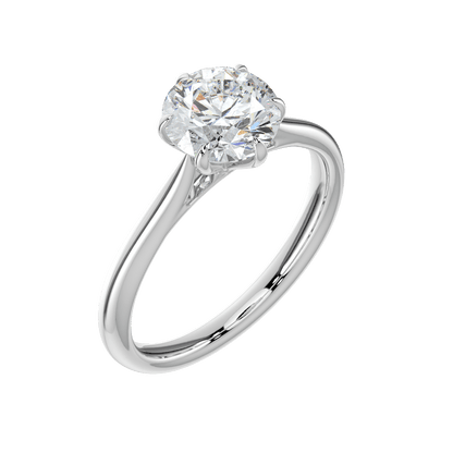 Isla Brilliant Diamond Solitaire Ring - Round - AYKA JEWELS