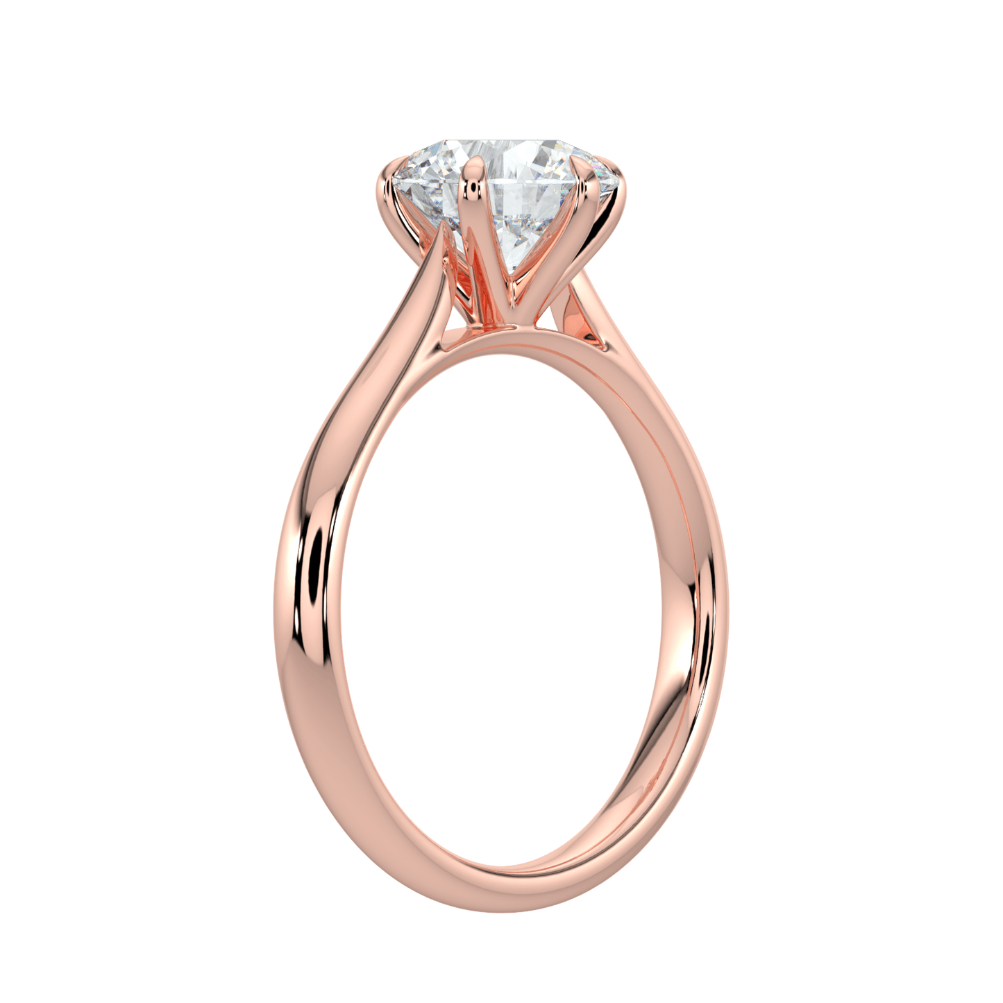 Isla Brilliant Diamond Solitaire Ring - Round - AYKA JEWELS