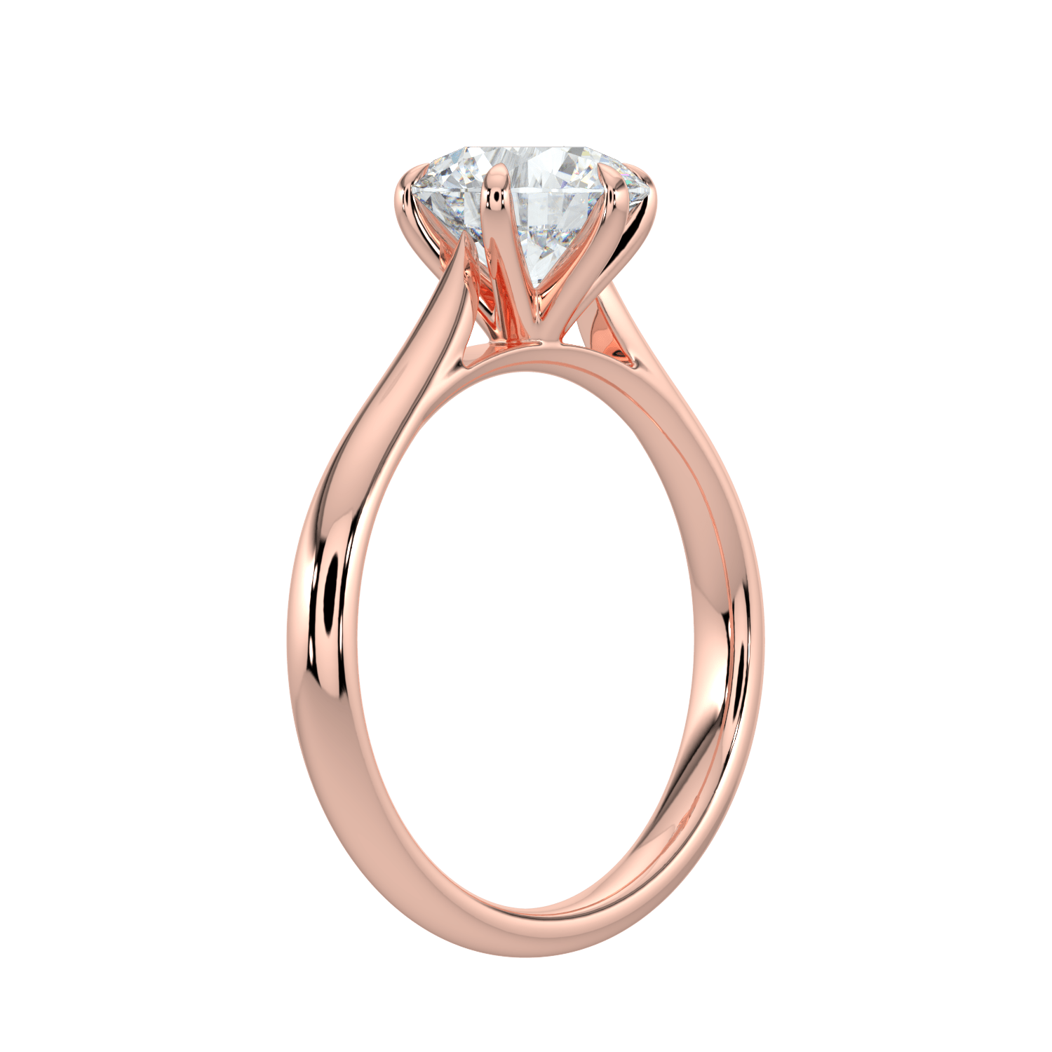 Isla Brilliant Diamond Solitaire Ring - Round - AYKA JEWELS