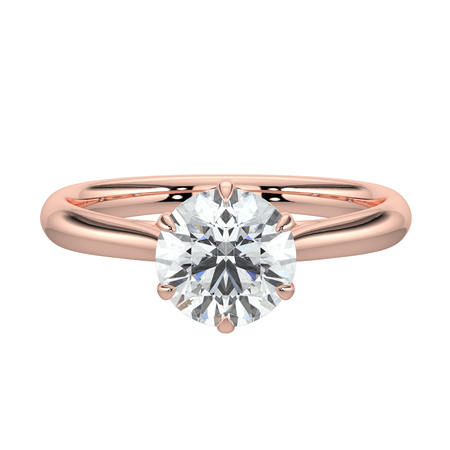 Isla Brilliant Diamond Solitaire Ring - Round - AYKA JEWELS