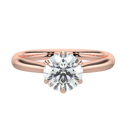 Isla Brilliant Diamond Solitaire Ring - Round - AYKA JEWELS