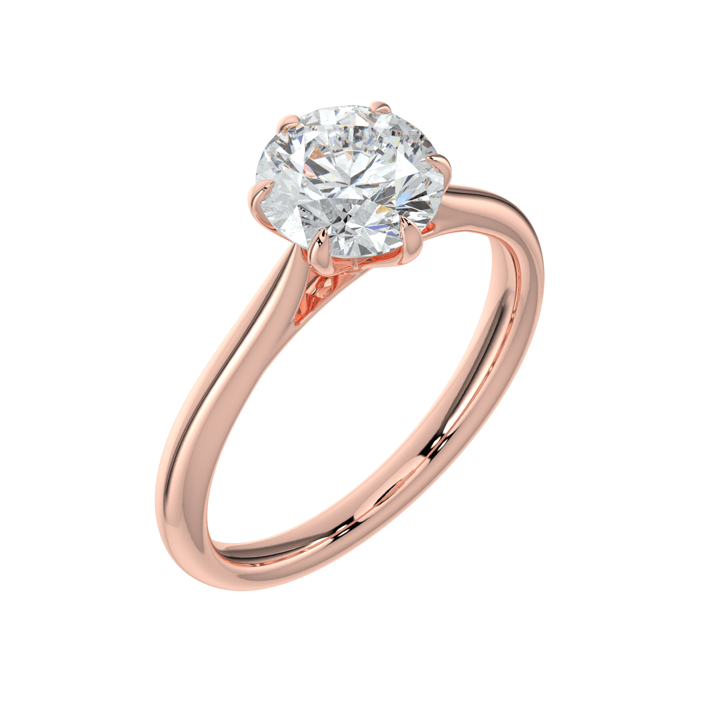 Isla Brilliant Diamond Solitaire Ring - Round - AYKA JEWELS
