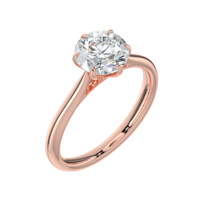 Isla Brilliant Diamond Solitaire Ring - Round - AYKA JEWELS