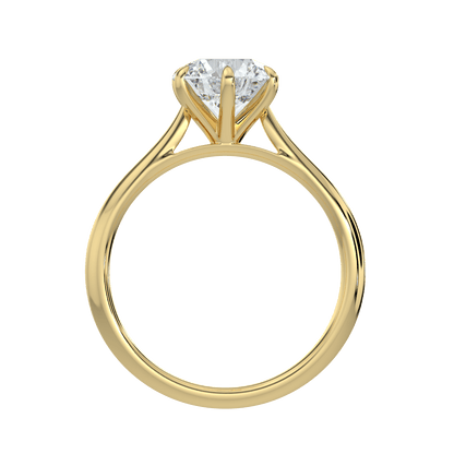 Isla Brilliant Diamond Solitaire Ring - Round - AYKA JEWELS