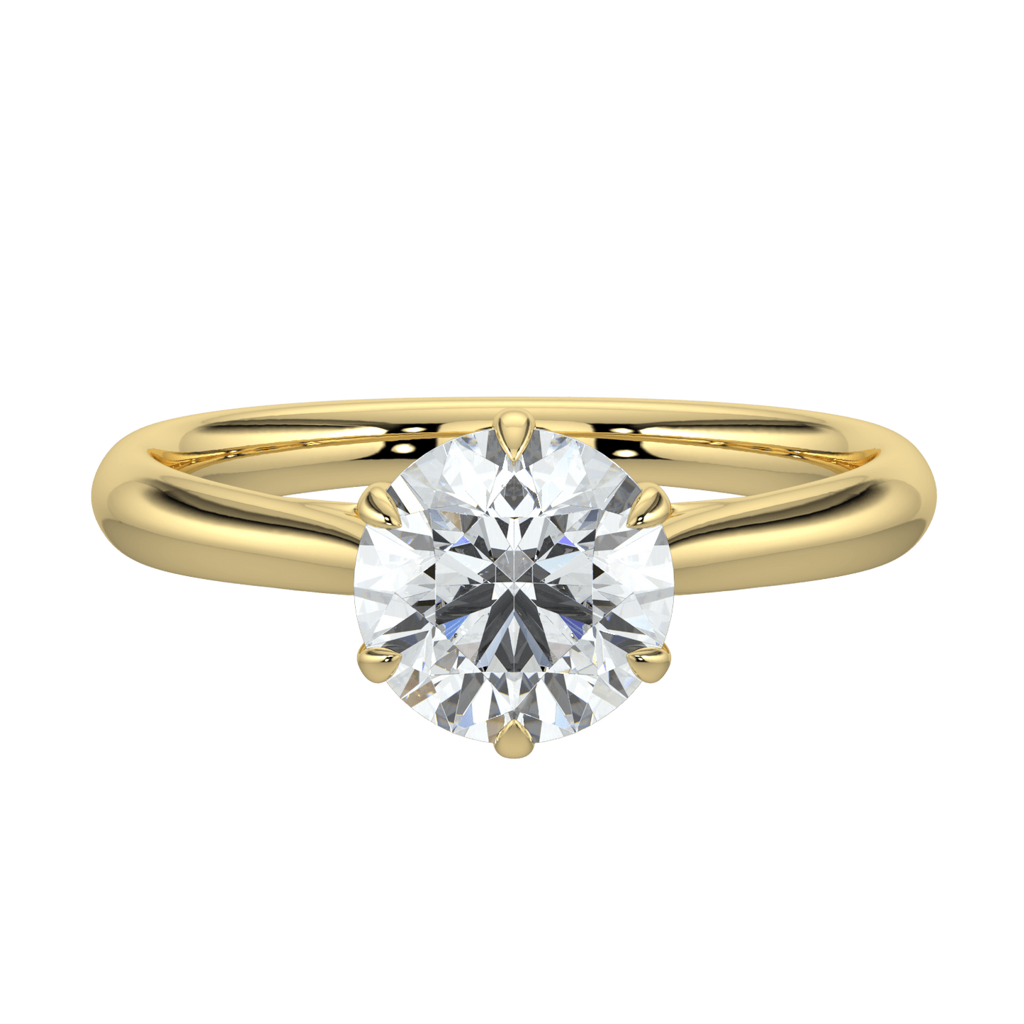 Isla Brilliant Diamond Solitaire Ring - Round - AYKA JEWELS