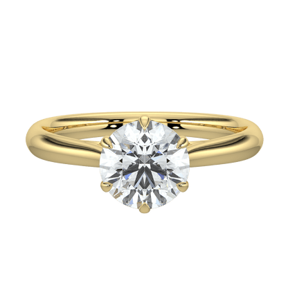 Isla Brilliant Diamond Solitaire Ring - Round - AYKA JEWELS