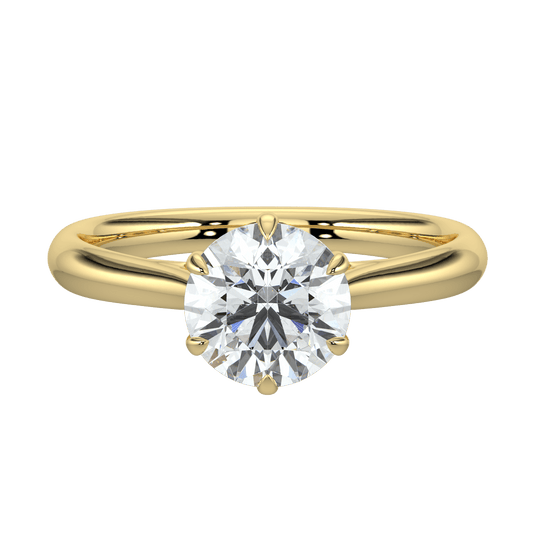 Isla Brilliant Diamond Solitaire Ring - Round - AYKA JEWELS