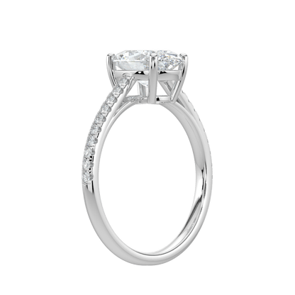 Juliette Brilliant Diamond Ring with Pavé Band - Oval - AYKA JEWELS