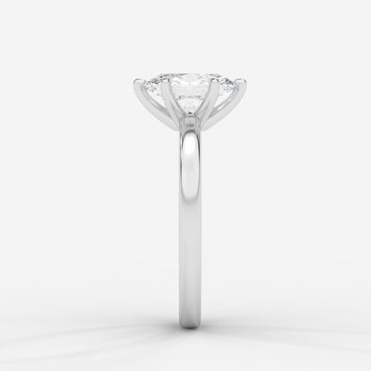 Lara Classic Six Prong Solitaire Ring - Oval - AYKA JEWELS