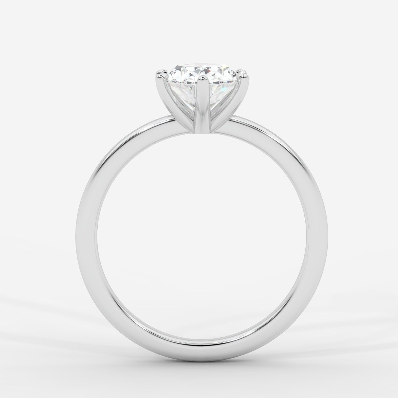 Lara Classic Six Prong Solitaire Ring - Oval - AYKA JEWELS