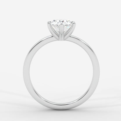 Lara Classic Six Prong Solitaire Ring - Oval - AYKA JEWELS