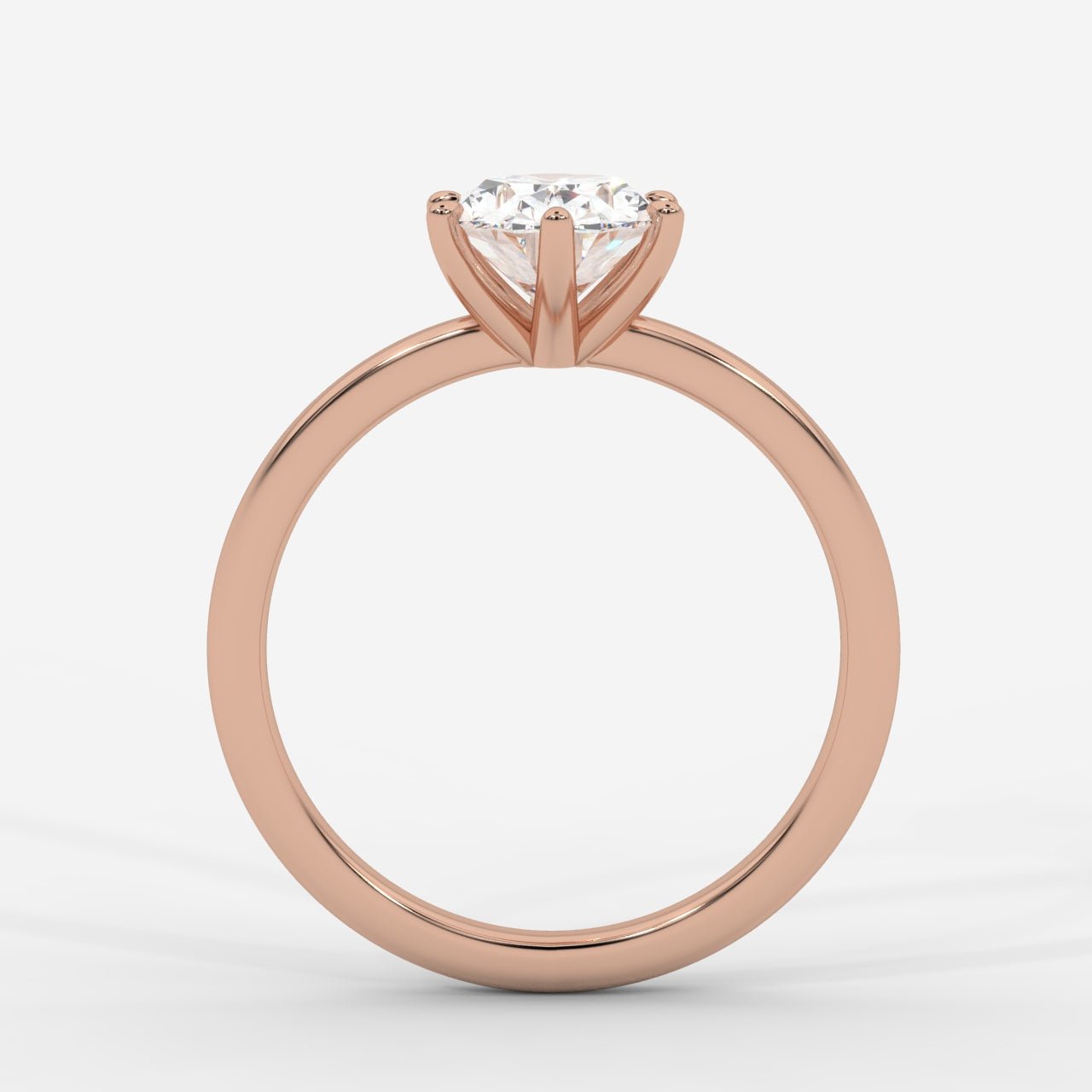Lara Classic Six Prong Solitaire Ring - Oval - AYKA JEWELS