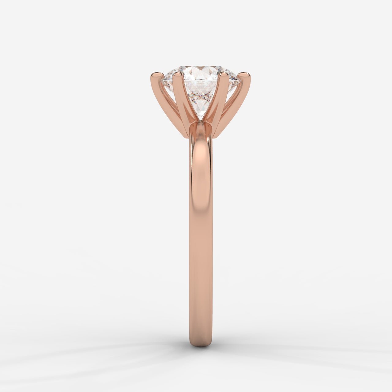 Lara Classic Six Prong Solitaire Ring - Round - AYKA JEWELS