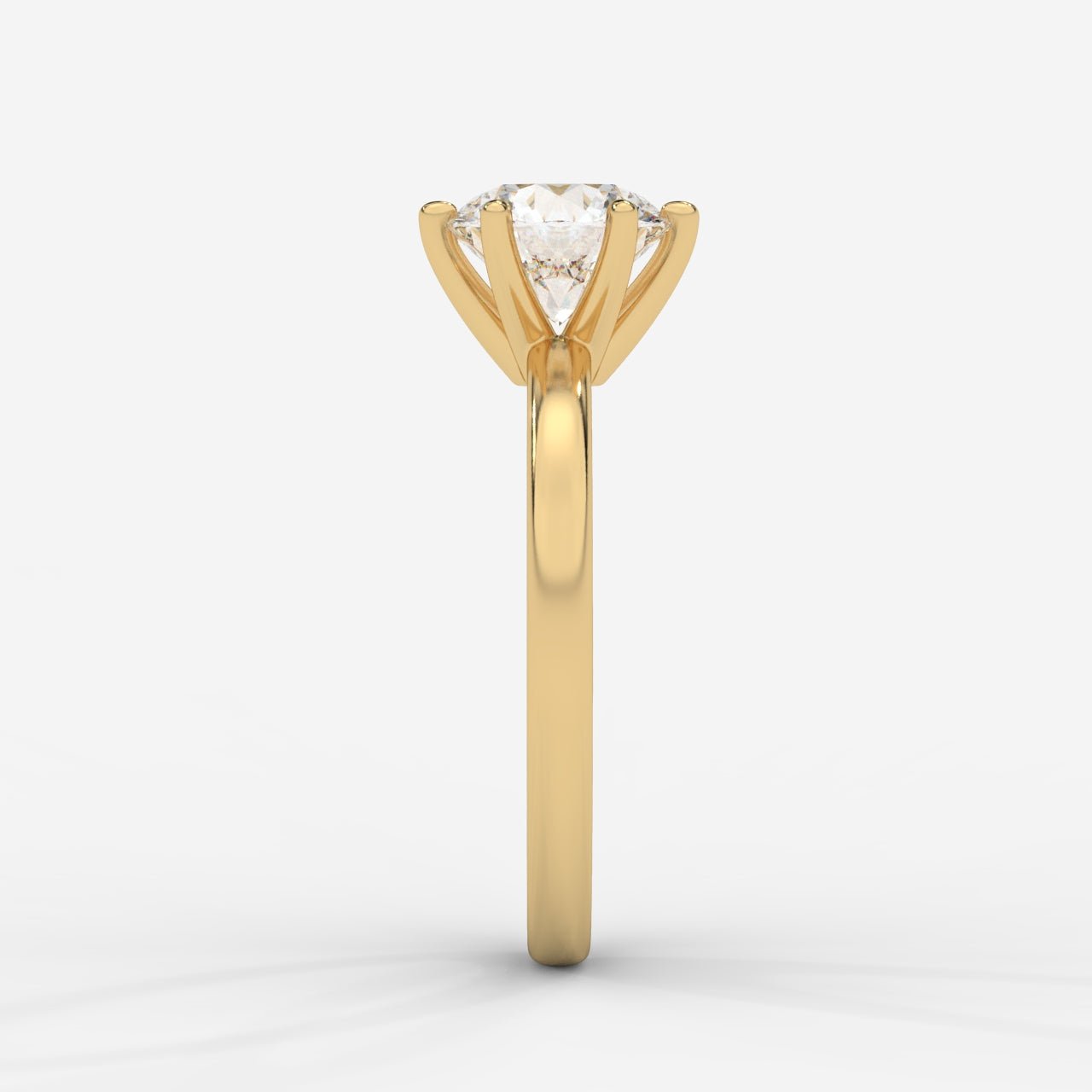 Lara Classic Six Prong Solitaire Ring - Round - AYKA JEWELS