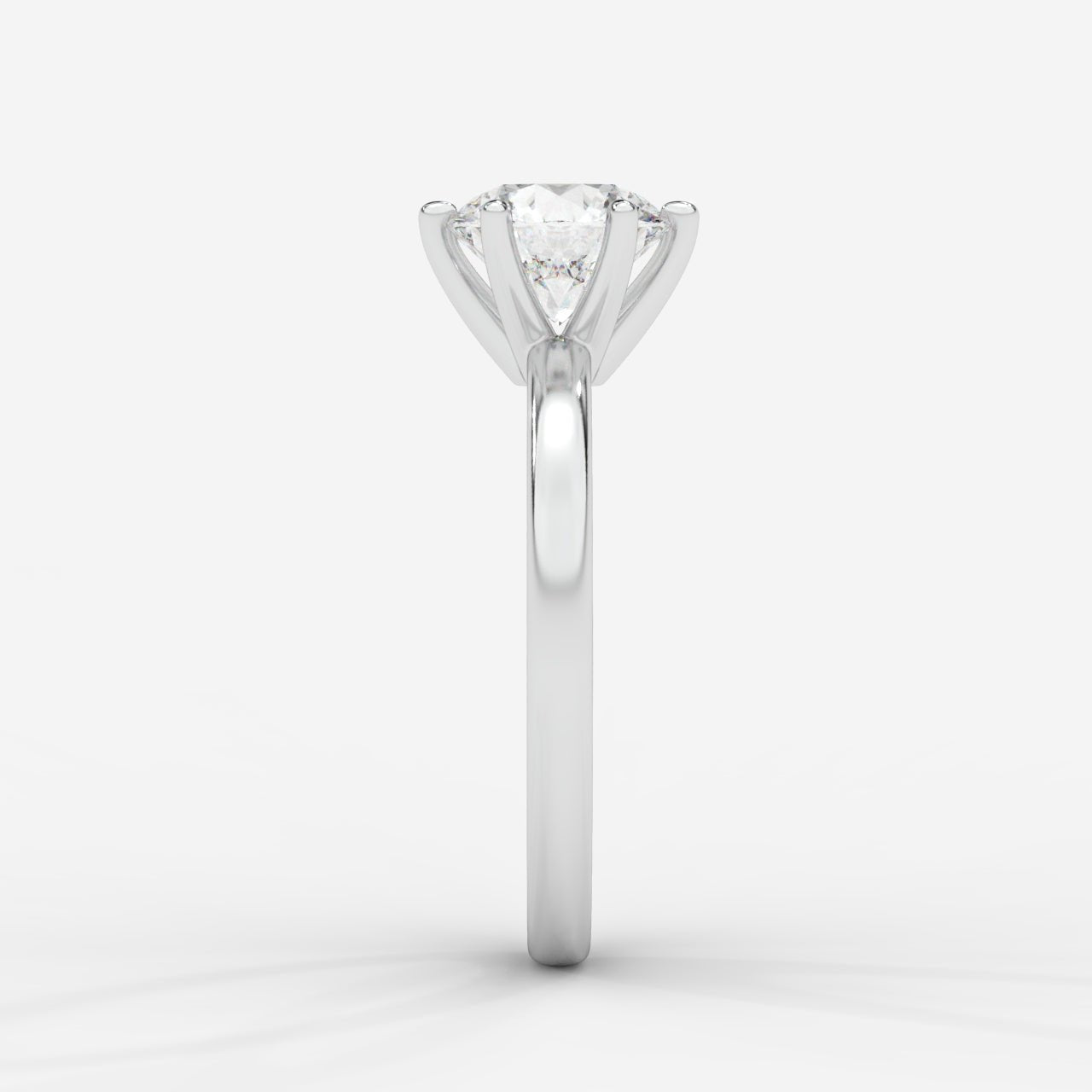 Lara Classic Six Prong Solitaire Ring - Round - AYKA JEWELS