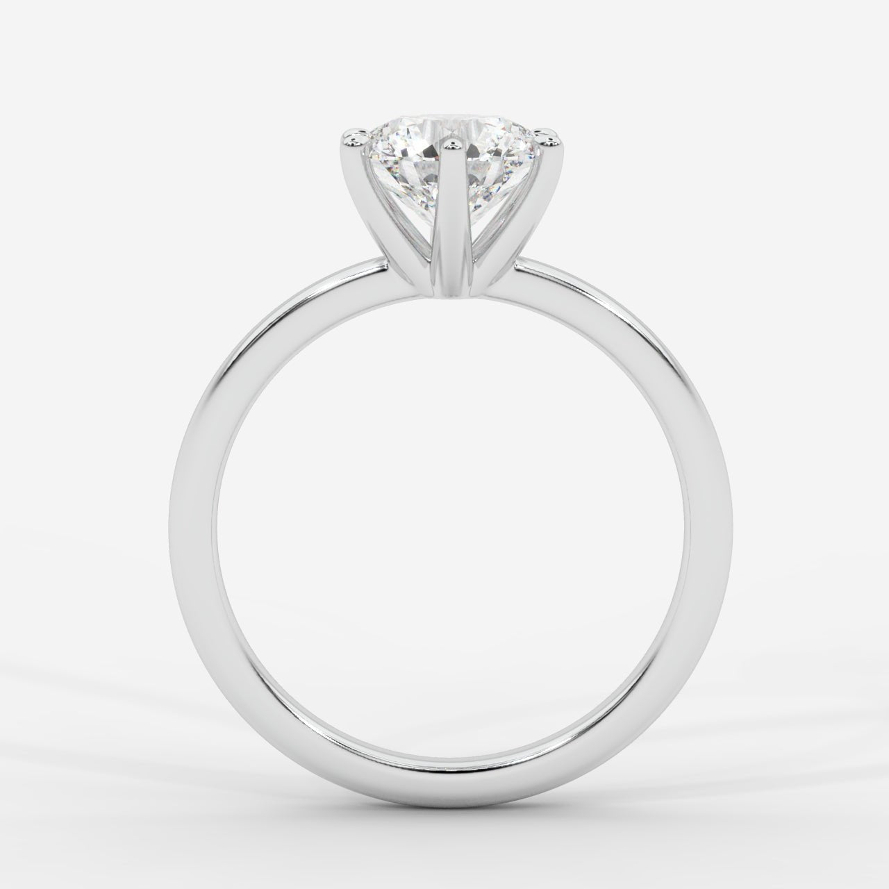 Lara Classic Six Prong Solitaire Ring - Round - AYKA JEWELS