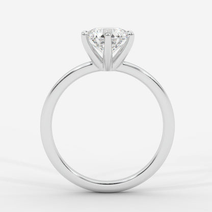 Lara Classic Six Prong Solitaire Ring - Round - AYKA JEWELS
