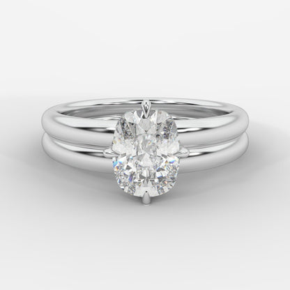 Liberty Double Band Solitaire Ring – Cushion - AYKA JEWELS