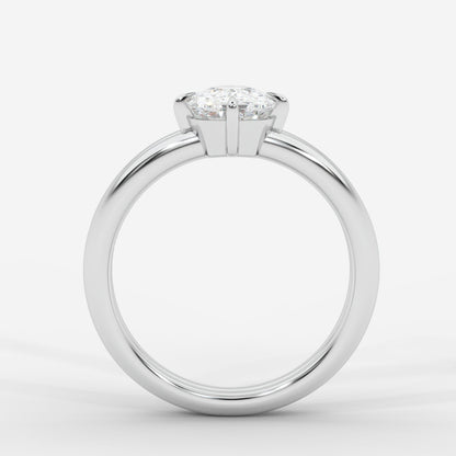 Liberty Double Band Solitaire Ring – Cushion - AYKA JEWELS
