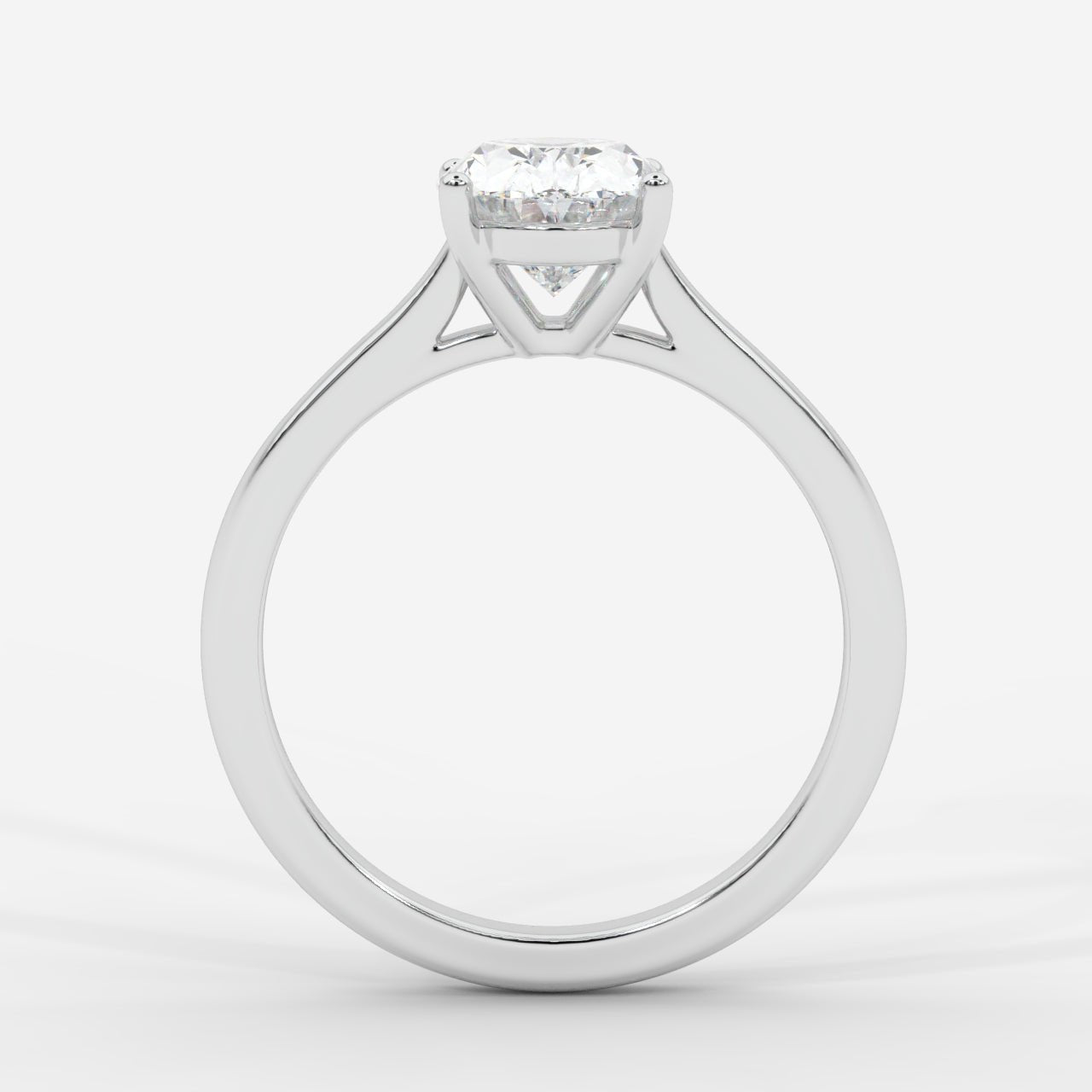 Louise Classic Cathedral Solitaire Ring - Oval - AYKA JEWELS
