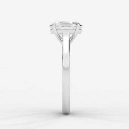 Louise Classic Cathedral Solitaire Ring - Oval - AYKA JEWELS