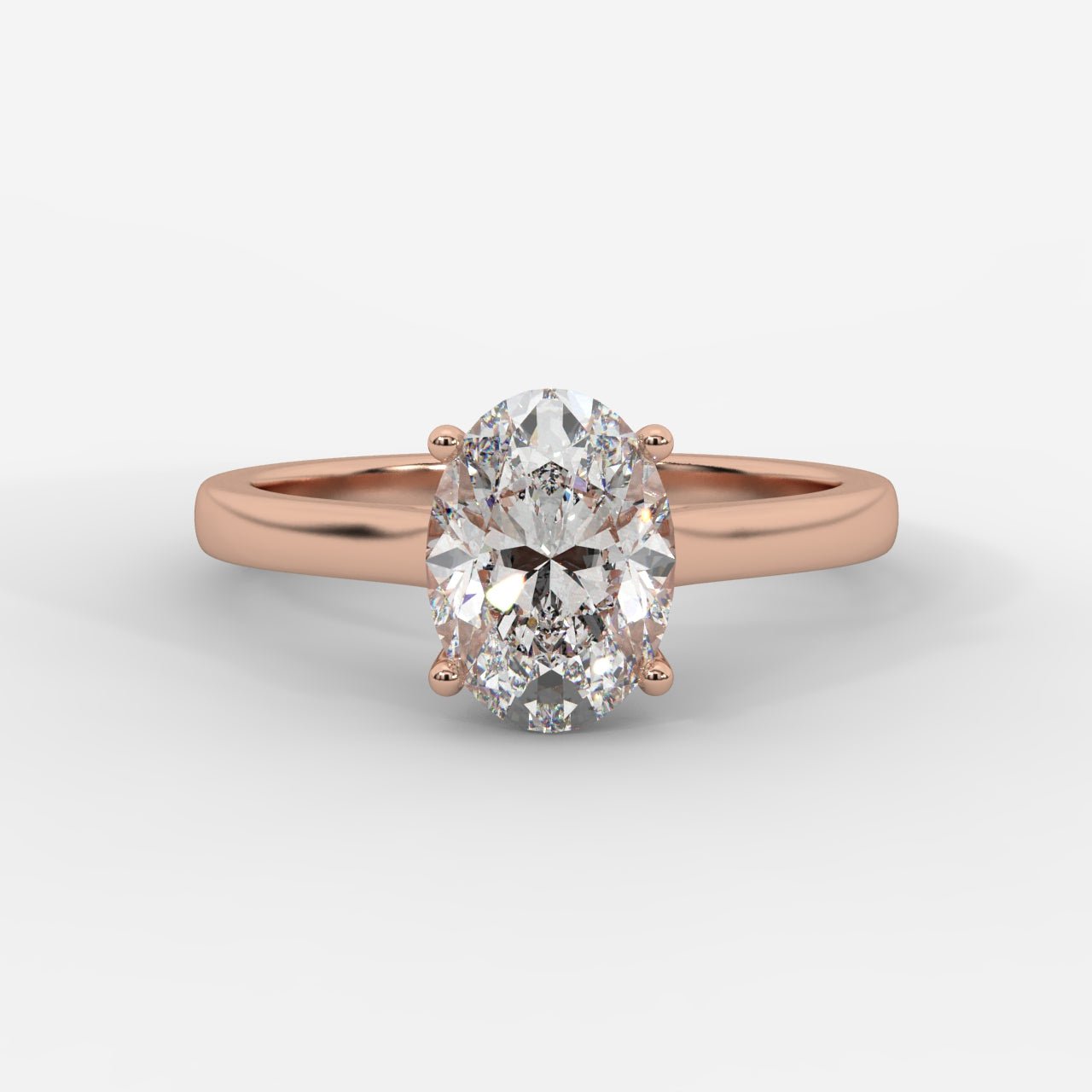 Louise Classic Cathedral Solitaire Ring - Oval - AYKA JEWELS