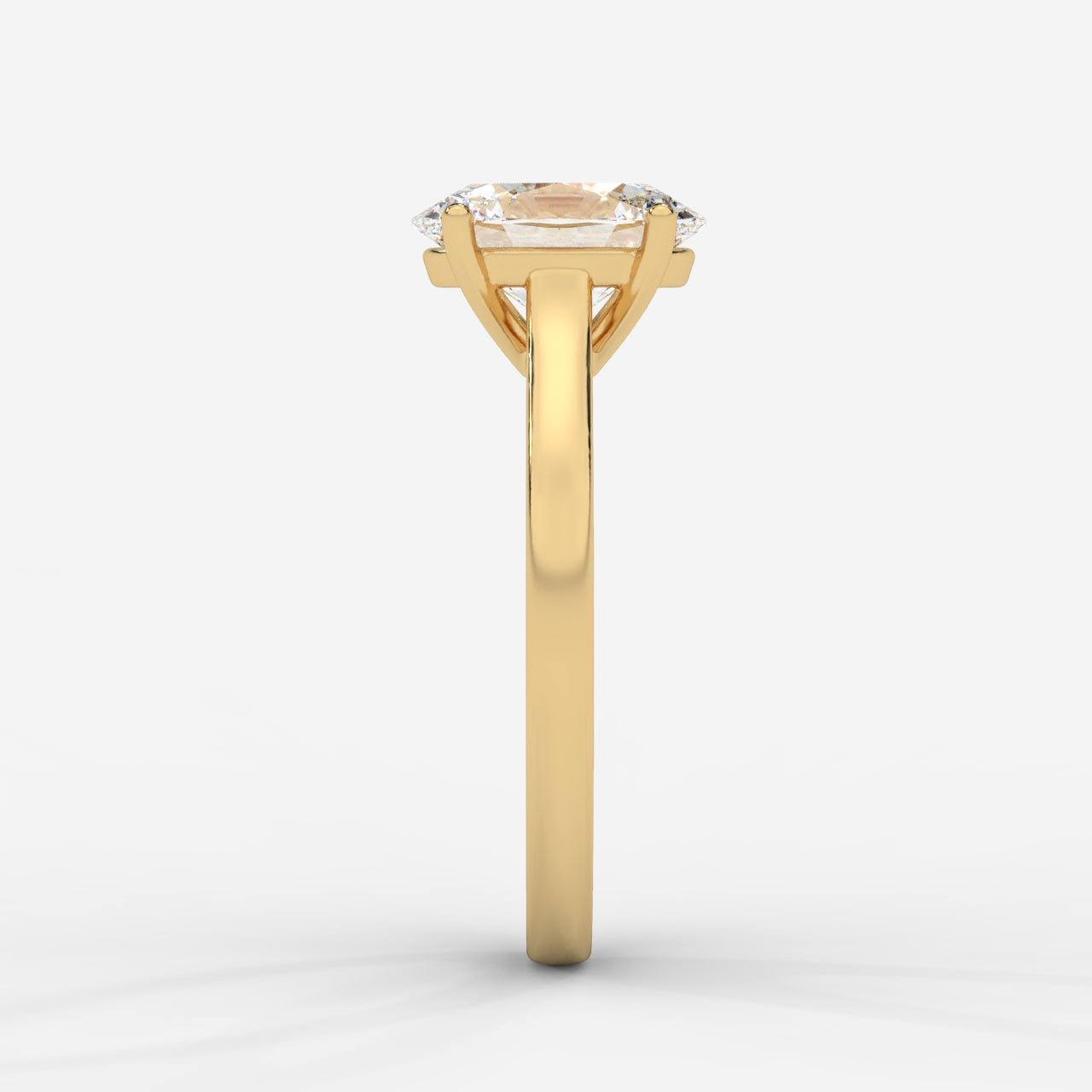 Louise Classic Cathedral Solitaire Ring - Oval - AYKA JEWELS