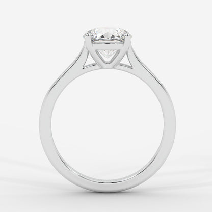 Louise Classic Cathedral Solitaire Ring - Round - AYKA JEWELS