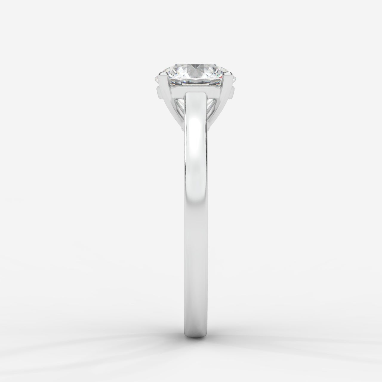 Louise Classic Cathedral Solitaire Ring - Round - AYKA JEWELS