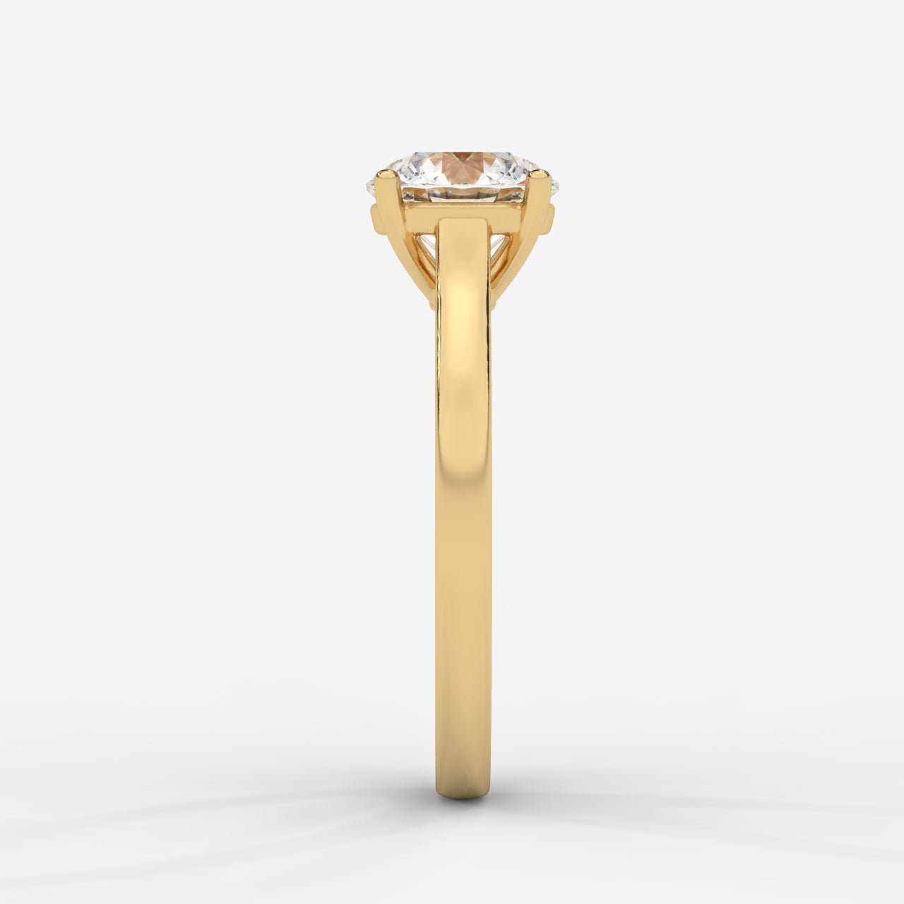 Louise Classic Cathedral Solitaire Ring - Round - AYKA JEWELS