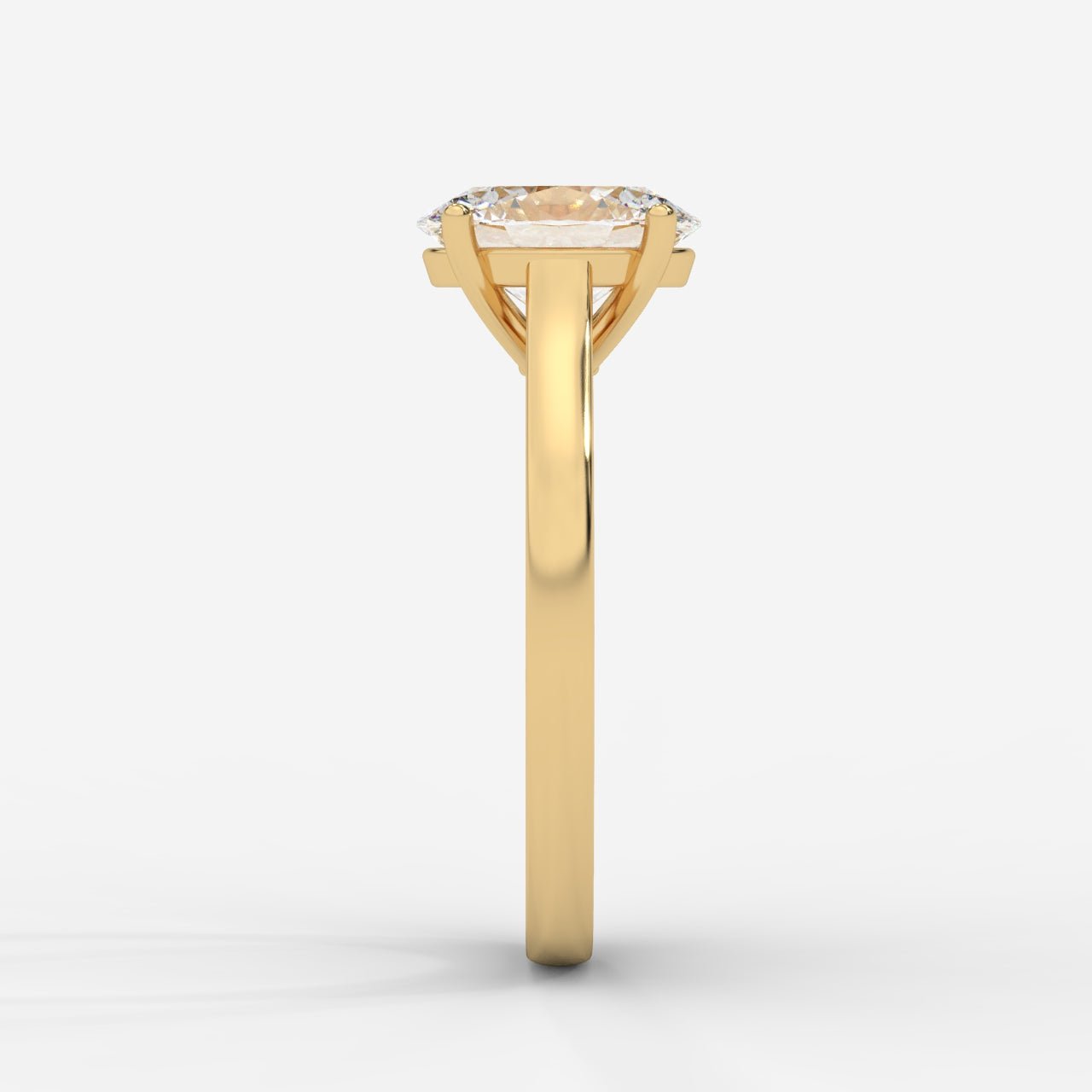 Louise Classic Cathedral Solitaire Ring with Euro Shank - Oval - AYKA JEWELS