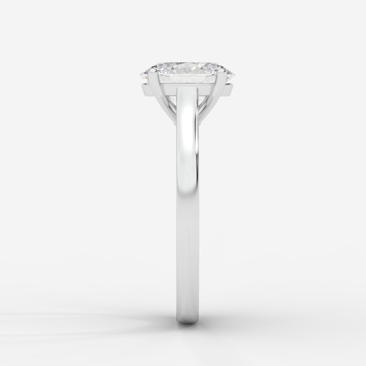 Louise Classic Cathedral Solitaire Ring with Euro Shank - Oval - AYKA JEWELS