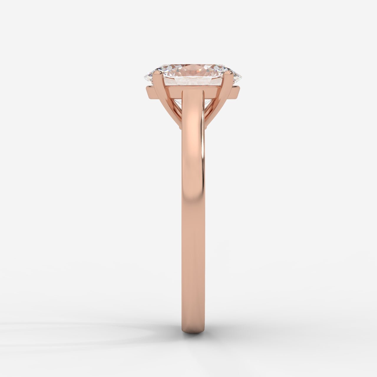 Louise Classic Cathedral Solitaire Ring with Euro Shank - Oval - AYKA JEWELS