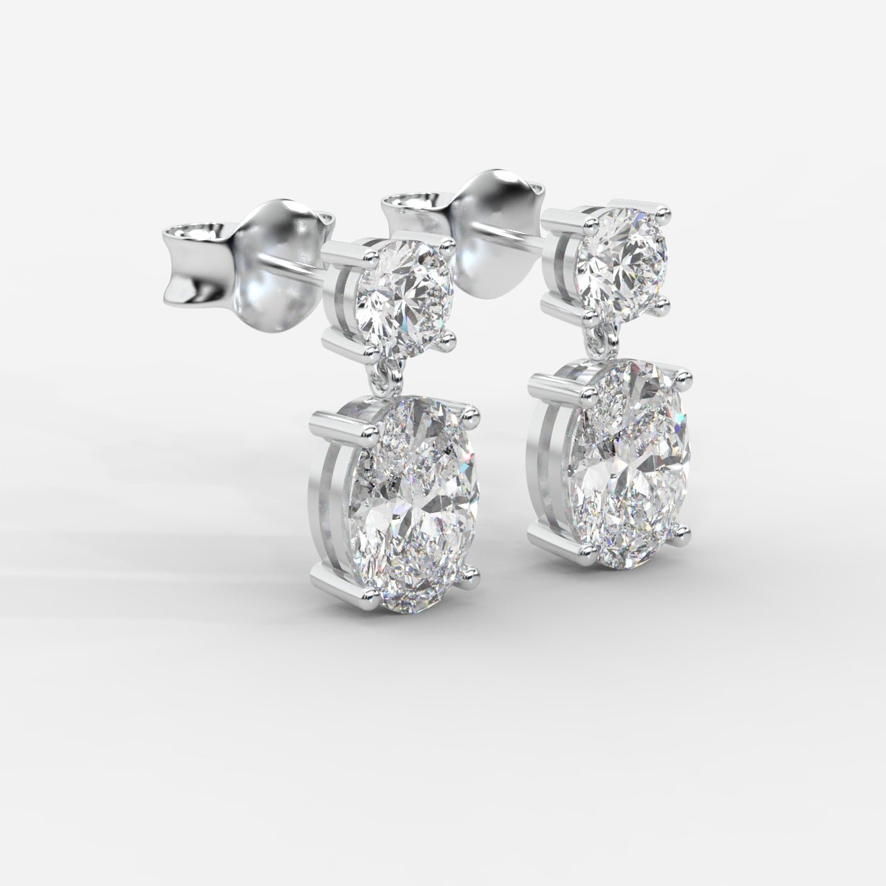 Luna Drop Earrings – Round and Oval - AYKA JEWELS