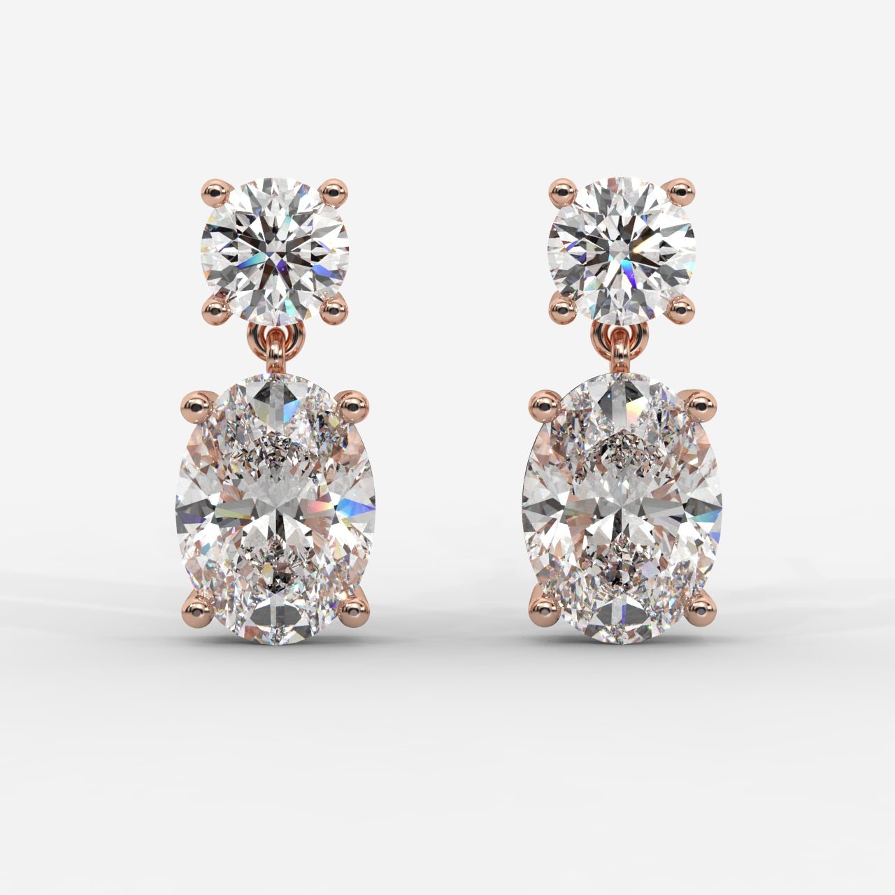 Luna Drop Earrings – Round and Oval - AYKA JEWELS