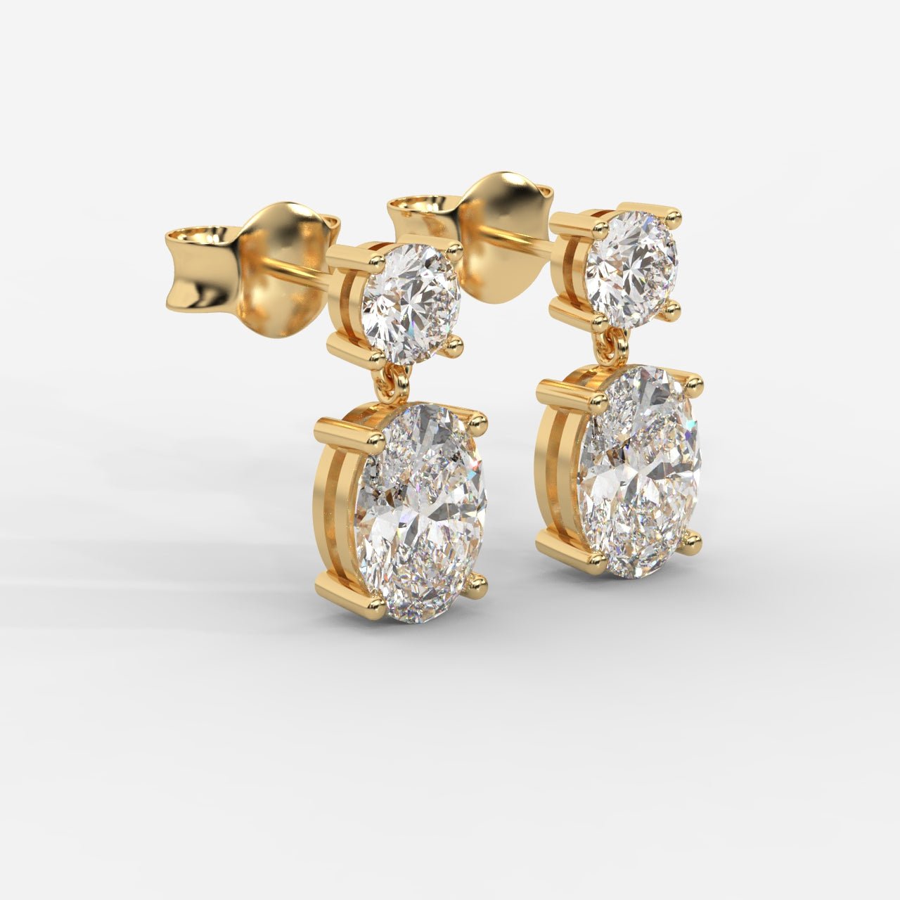 Luna Drop Earrings – Round and Oval - AYKA JEWELS