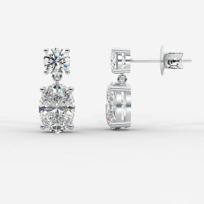 Luna Drop Earrings – Round and Oval - AYKA JEWELS